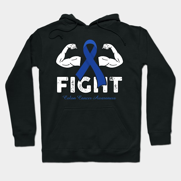 Fight Colon Cancer Awareness Warrior Ribbon Gift Hoodie by AKIFOJWsk